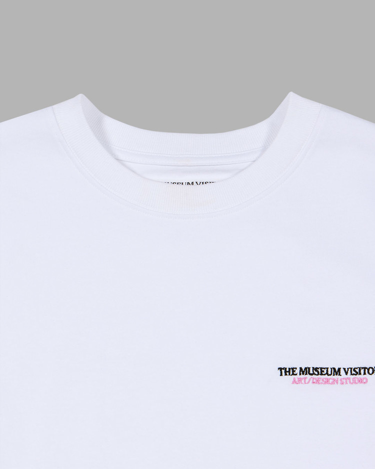 ★THE MUSEUM VISITOR★ LOGO SPRAY WASHED TSHIRTS WHITE 09640 LOGO SPRAY WASHED T-SHIRTS (WHITE) : THE MUSEUM VISITOR
