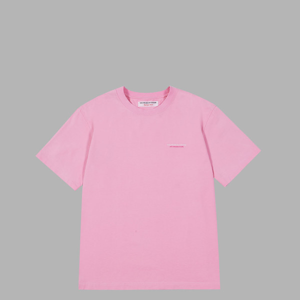 ★THE MUSEUM VISITOR★ LOGO SPRAY WASHED TSHIRTS PINK 09648 LOGO SPRAY WASHED T-SHIRTS (PINK) : THE MUSEUM VISITOR