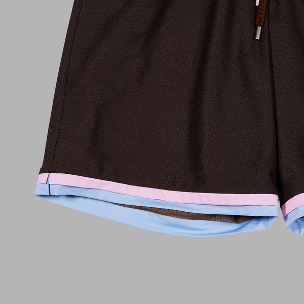WAPPEN MESH SHORTS (BROWN) : THE MUSEUM VISITOR