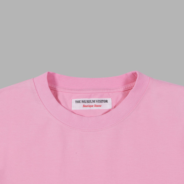 ★THE MUSEUM VISITOR★ LOGO SPRAY WASHED TSHIRTS PINK 09648 LOGO SPRAY WASHED T-SHIRTS (PINK) : THE MUSEUM VISITOR