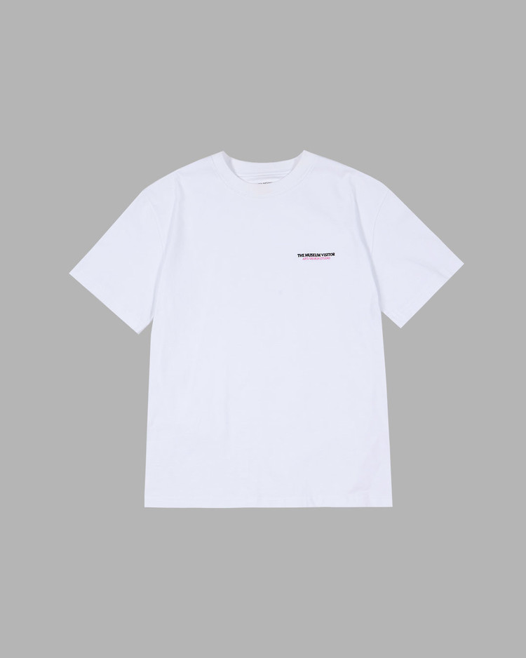 ★THE MUSEUM VISITOR★ LOGO SPRAY WASHED TSHIRTS WHITE 09640 LOGO SPRAY WASHED T-SHIRTS (WHITE) : THE MUSEUM VISITOR