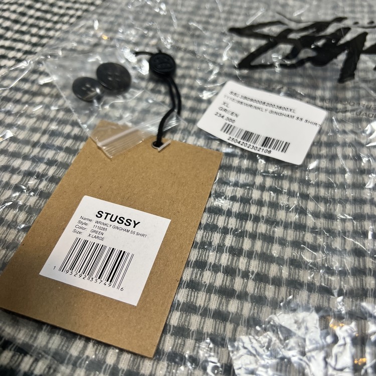 STUSSY / WRINKLY GINGHAM SS SHIRT - シャツ