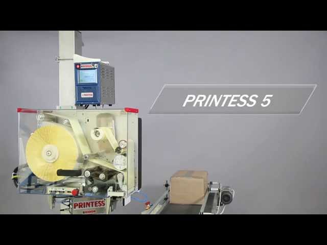 자동 라벨 인쇄 부착기 PRINTESS 5 - 전면/측면 동시 부착 : 자동 라벨 인쇄 부착기 적용사례
