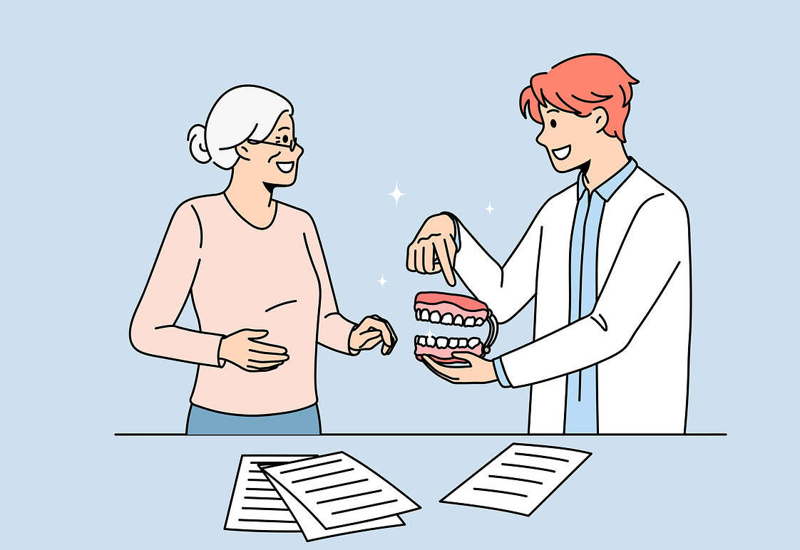 당뇨 환자의 양치질 이미지