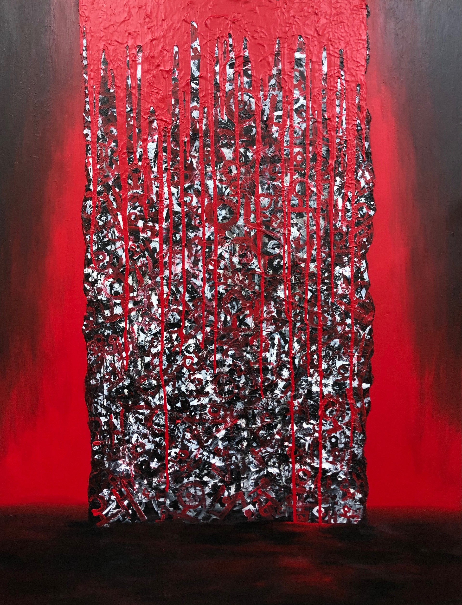 소리없는 아우성, 145.5 x 112.1, Acrylic on canvas, 2019