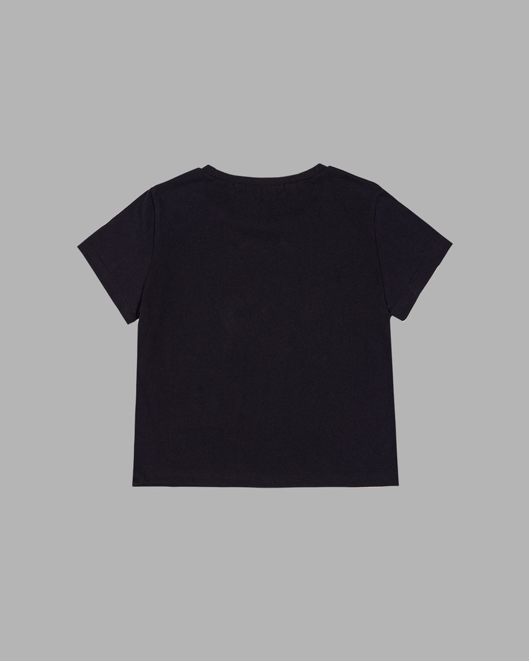 [THE MUSEUM VISITOR]★PUTTI PRINTED CROP T-SHIRTS PUTTI PRINTED CROP T-SHIRTS (BLACK) : THE MUSEUM VISITOR