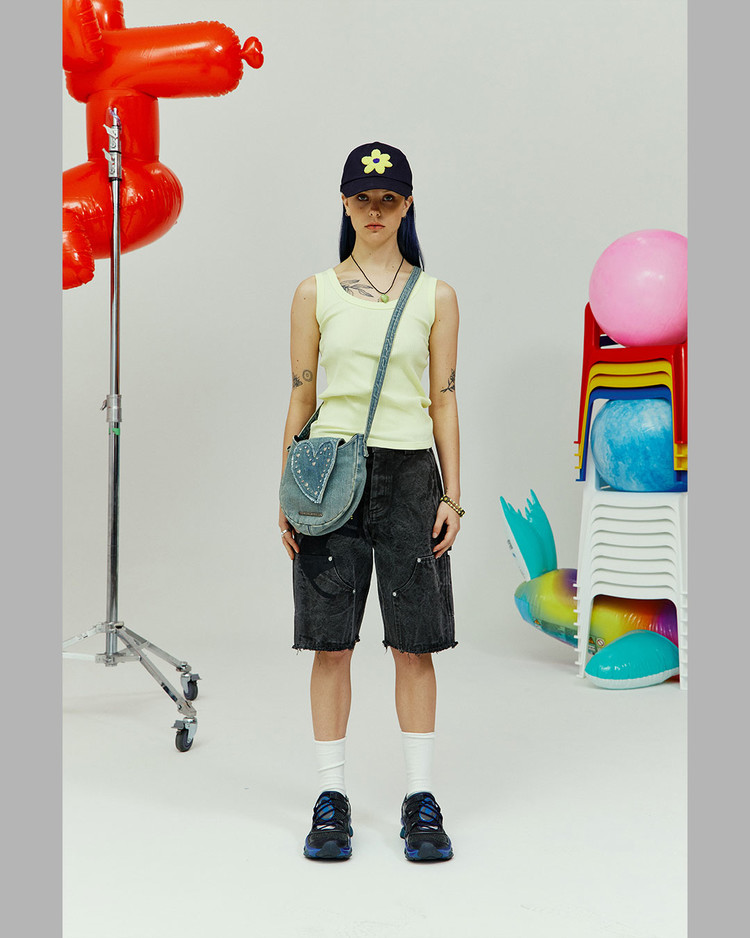 [THE MUSEUM VISITOR]★韓国人気★CAT PRINTED DYEING SHORTS CAT PRINTED DYEING SHORTS (BLACK) : THE MUSEUM VISITOR