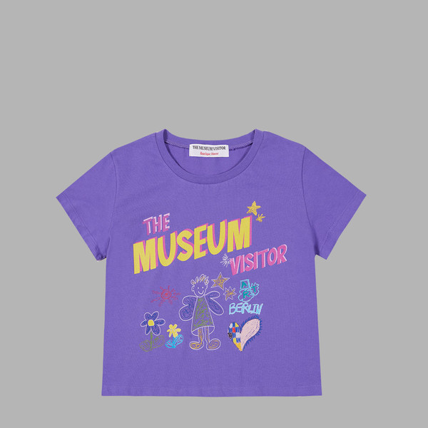 [THE MUSEUM VISITOR]★PUTTI PRINTED CROP T-SHIRTS PUTTI PRINTED CROP T-SHIRTS (PURPLE) : THE MUSEUM VISITOR
