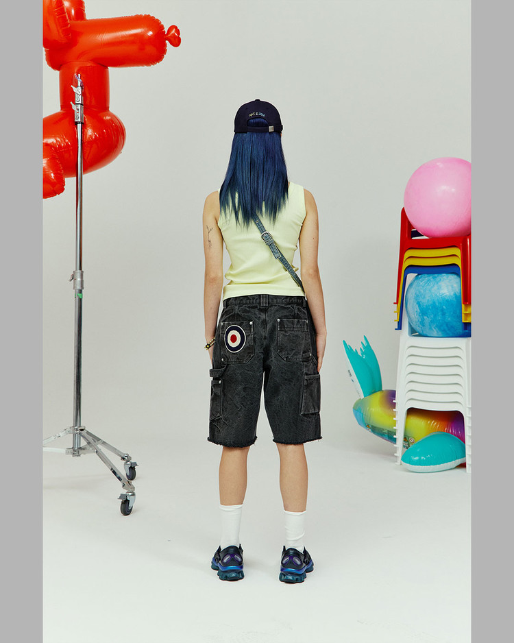[THE MUSEUM VISITOR]★韓国人気★CAT PRINTED DYEING SHORTS CAT PRINTED DYEING SHORTS (BLACK) : THE MUSEUM VISITOR
