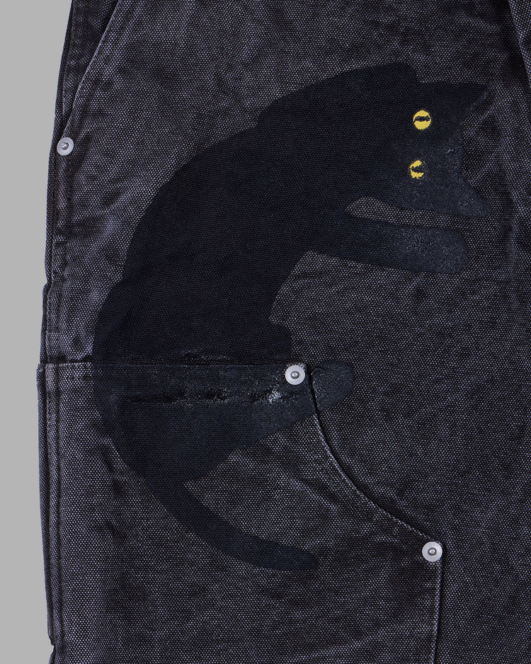 [THE MUSEUM VISITOR]★韓国人気★CAT PRINTED DYEING SHORTS CAT PRINTED DYEING SHORTS (BLACK) : THE MUSEUM VISITOR