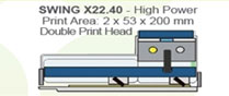 SWING X22.40 (더블헤드)  최대 인쇄 영역 2 x 53 x 200mm