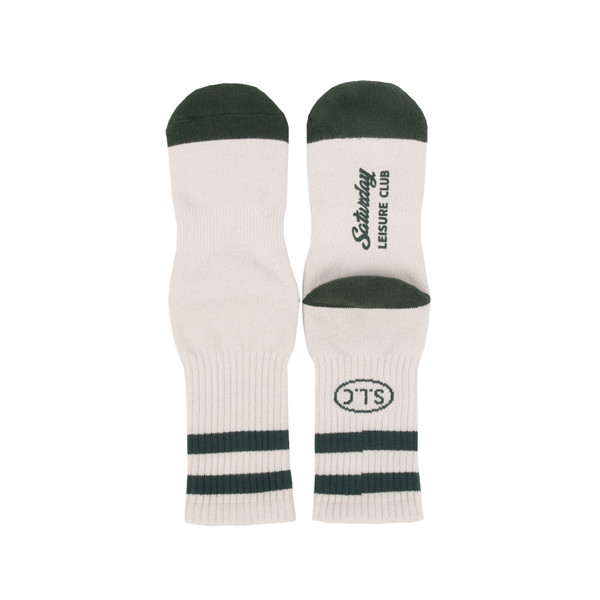 SATURDAY LEISURE CLUB] Leisure Stripe Socks - Ivory