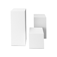 화이트 사각 스툴 (7ea)