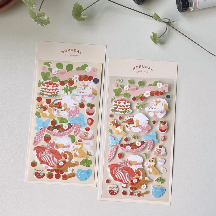 Norudal_shop | StrawberryJam Day Removable Seal Sticker : Lovticker