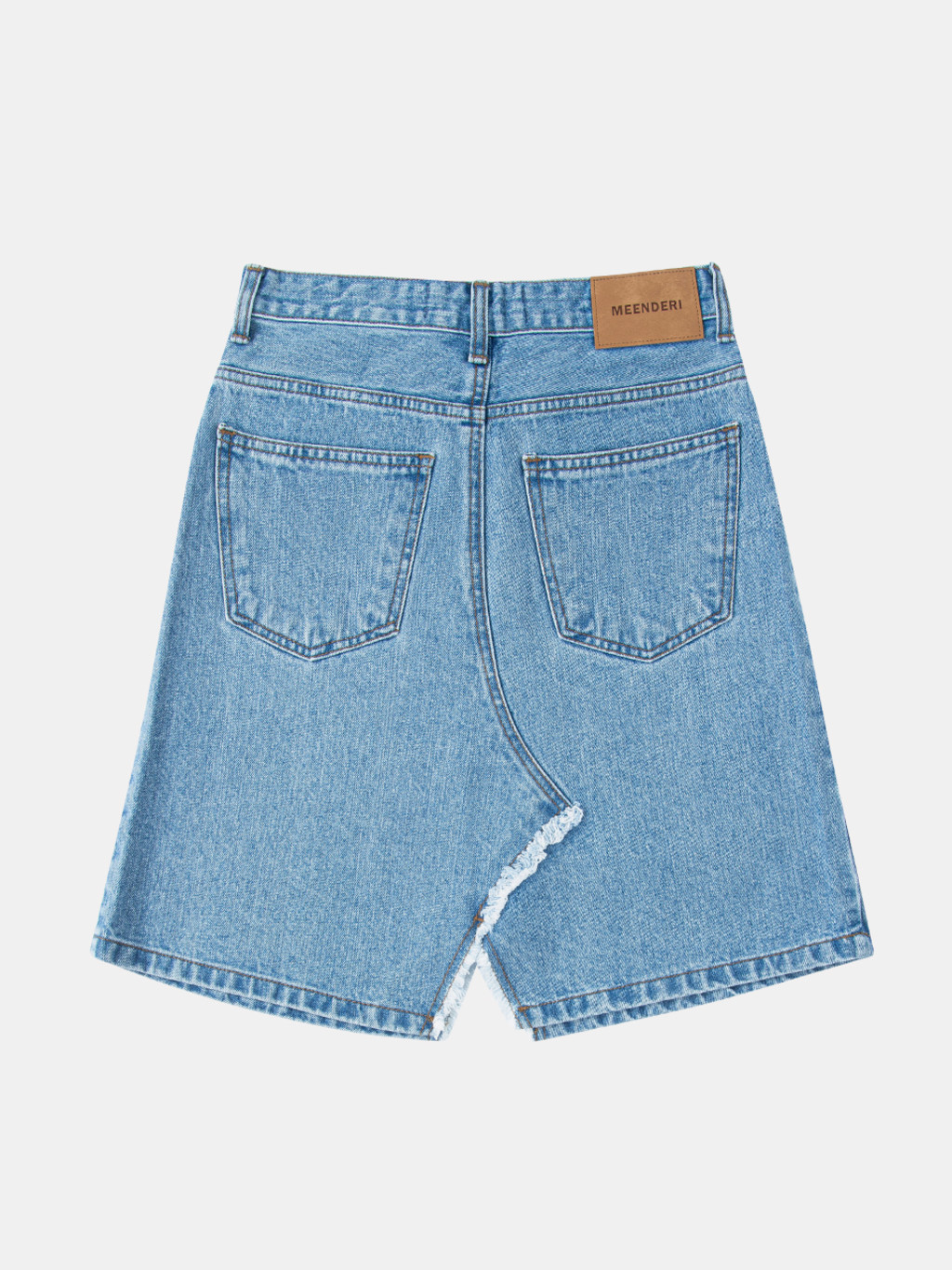★MEENDERI★FRONT SLIT DENIM SKIRT - SKY BLUE★正規品/送料込 MEENDERI] FRONT SLIT DENIM SKIRT - SKY BLUE