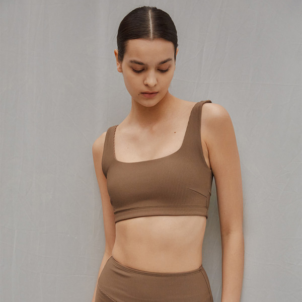 ★PLAGE_seoul★ Textured Tank Top Swim Set_Brown Textured tank top swim set_brown : 플라주 (PLAGE)