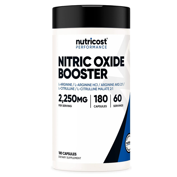 뉴트리코스트 퍼포먼스, 산화 질소 부스터 750mg 180캡슐 / Nutricost Nitric Oxide Booster