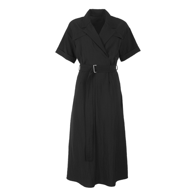 Summer Black Nylon Shirt Dress (PW2R6OP08) : 파슨스 Parsons