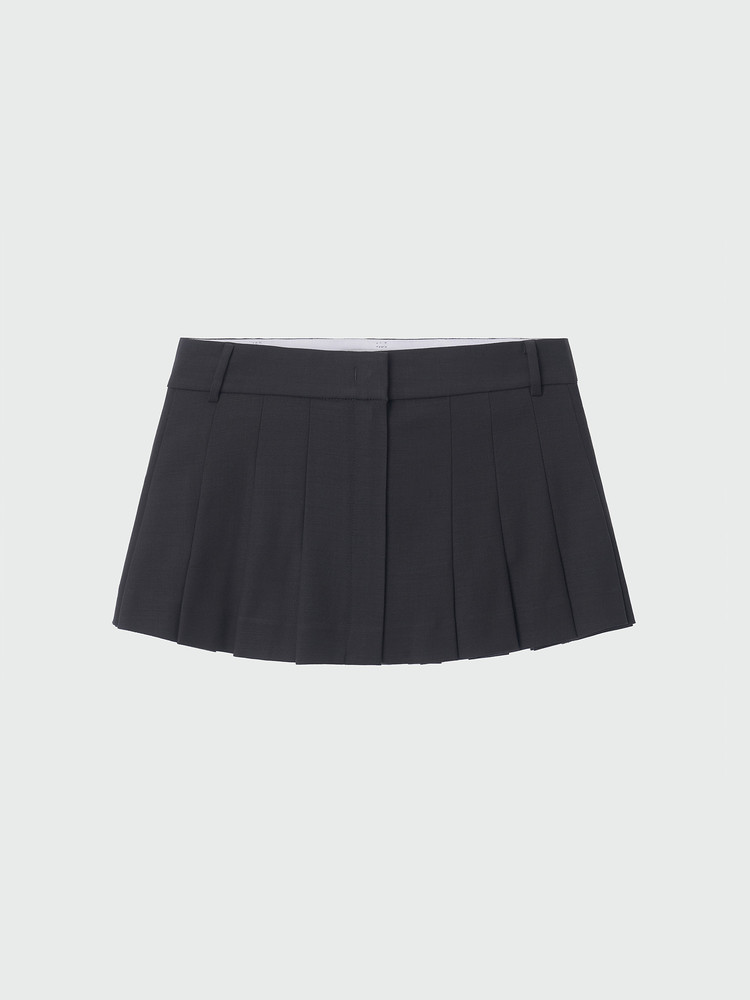 XIES Layered Pleats Skirt Belt - Ivory : EENK