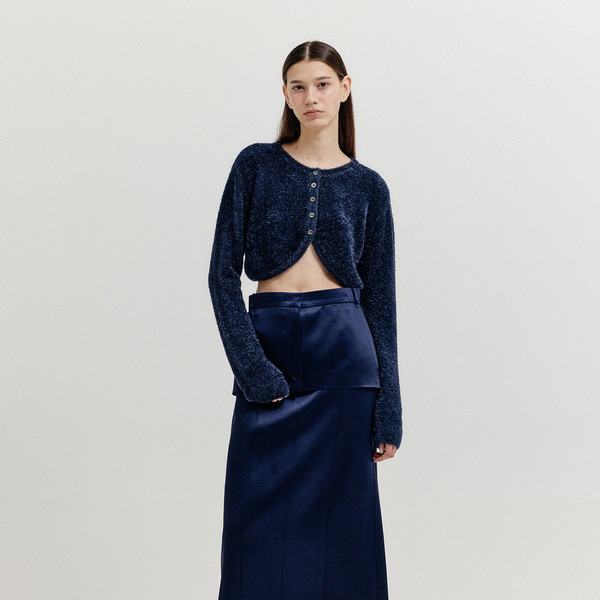 XINAN Layered Skirt Belt - Navy : EENK SHOP