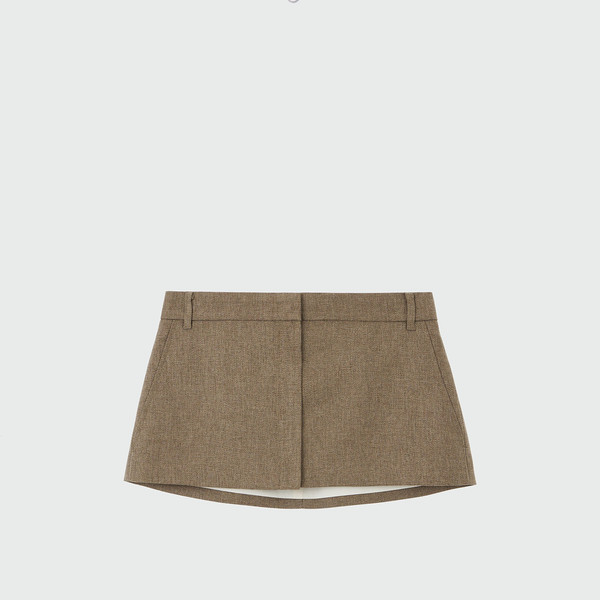 XINAN Layered Skirt Belt - Khaki : EENK SHOP