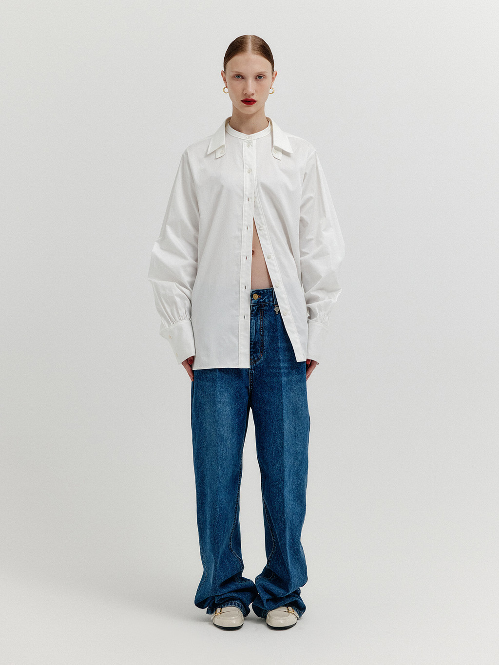 ☆OY☆ OVERSIZE LAYERED CHECK SHIRTS-WHITE Gus Oversized Shirt - White – The Frankie Shop
