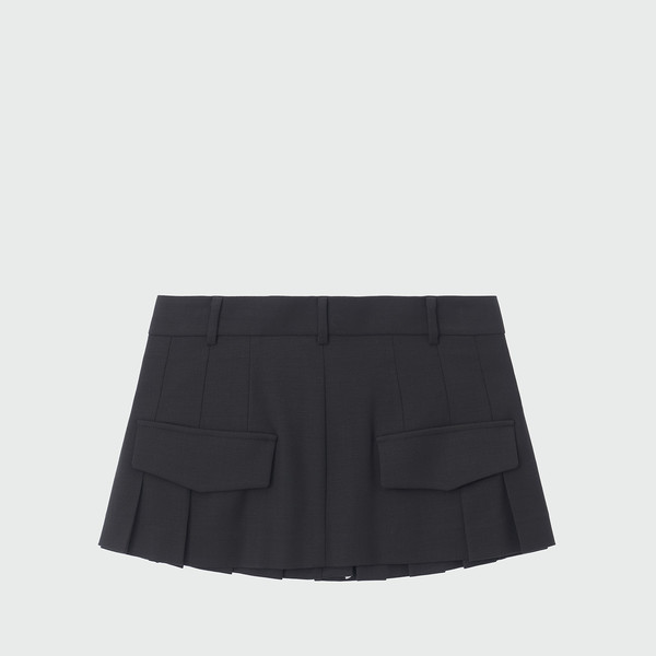 XIES Layered Pleats Skirt Belt - Khaki : EENK SHOP