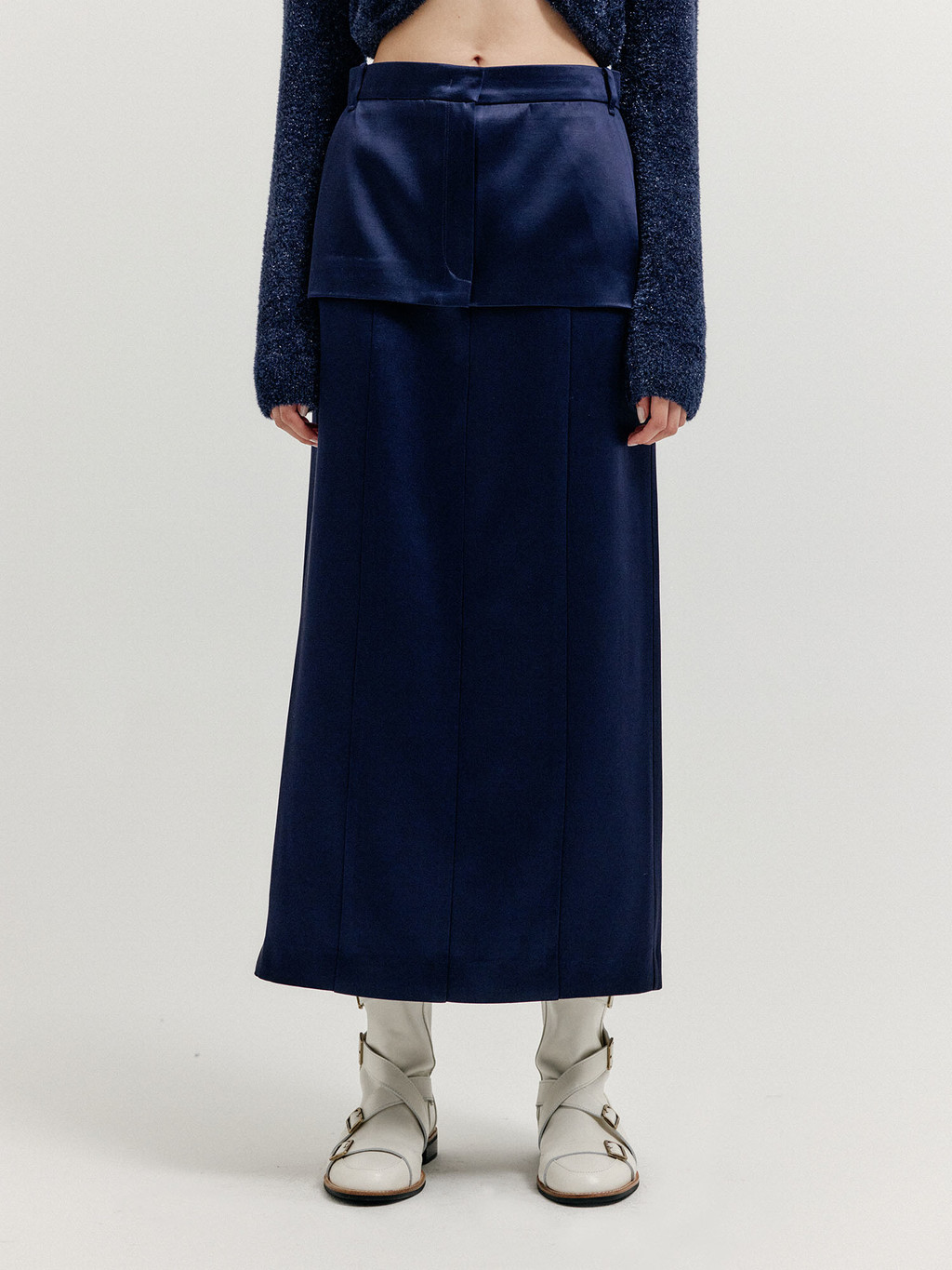 [EENK] / ☆ XINAN Layered Skirt Belt / Red XINAN Layered Skirt Belt - Red : EENK SHOP
