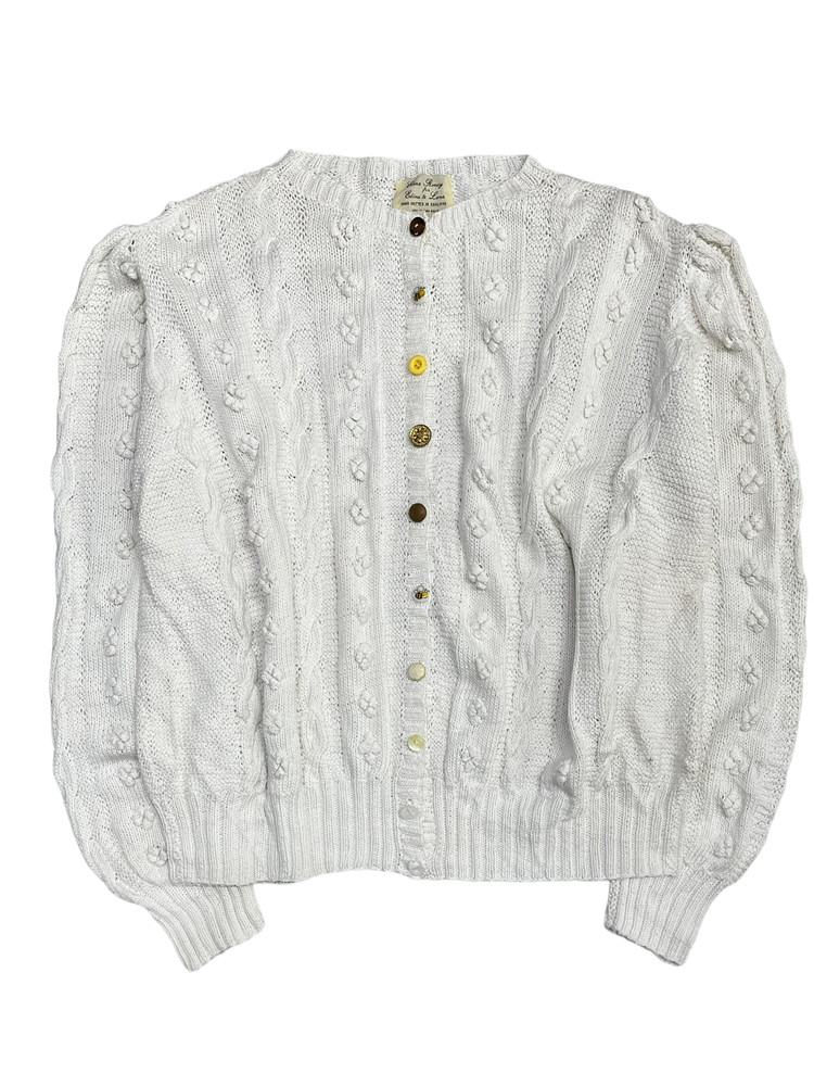 Cardigan Femme Vert Pâle Edina Ronay Taille S - 100% Coton - Occasion Très Bon État