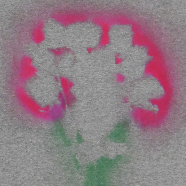 ROSE SPRAY PRINTED T-SHIRTS (GREY) : THE MUSEUM VISITOR