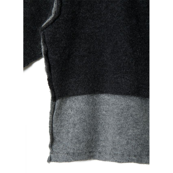 [PERVERZE] Stitching Double Cardigan / Gray