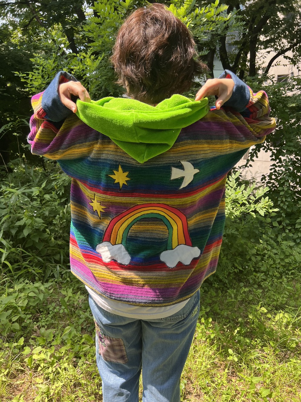 OOWIS RAINBOW TOWEL HOODED JACKET OOWIS