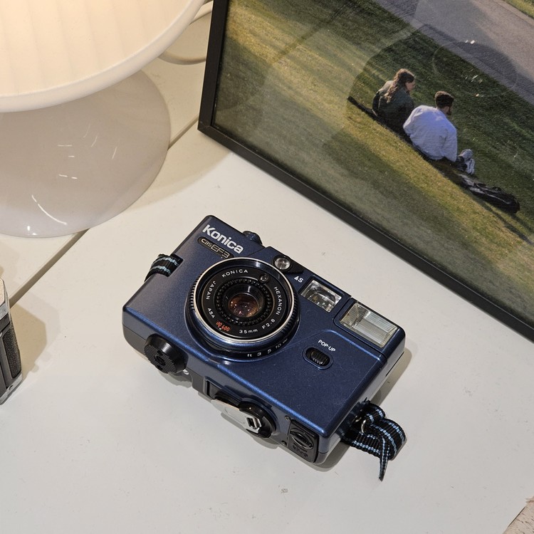2499131 試写済 コニカ C35 EF3 メタリックブルー konica c35ef3