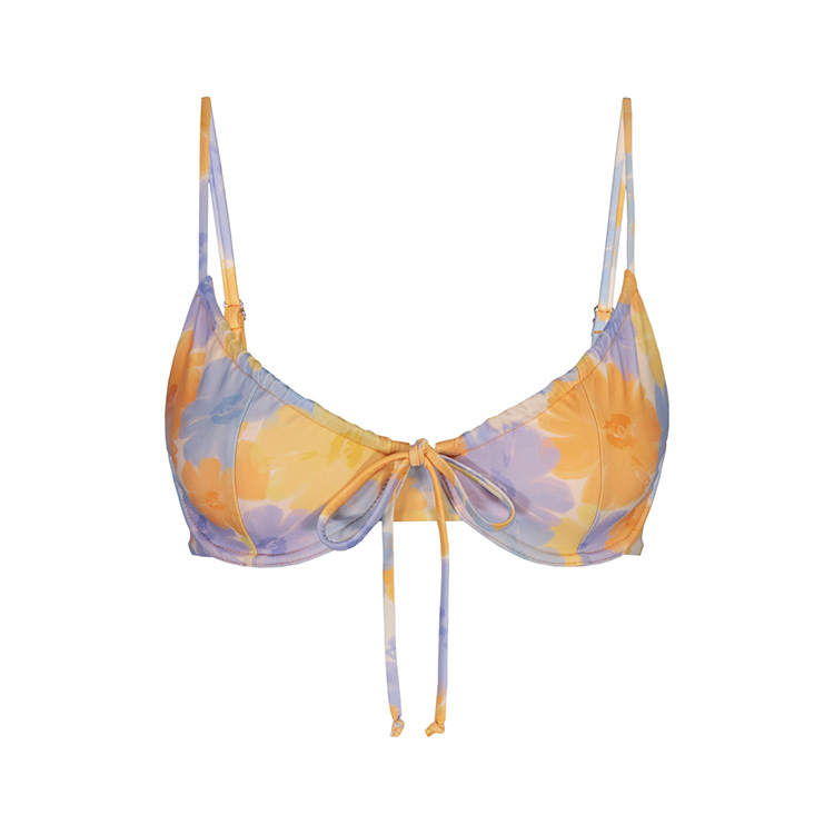 Mar Drawstring Bra  Blue bikini top – Lilja the Label