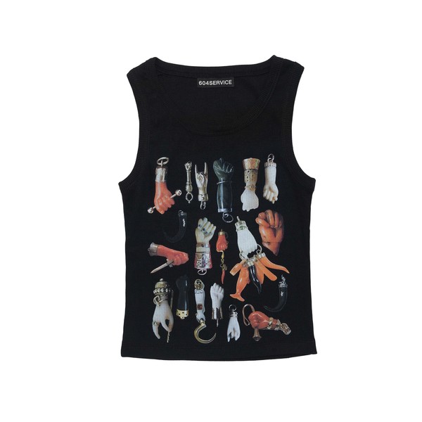 トップス 604SERVICE WOLF SLEEVELESS TOP 604SERVICE WOLF SLEEVELESS TOP