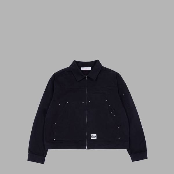 STUD BACK LOGO CARPENTER JACKET (BLACK) : THE MUSEUM VISITOR