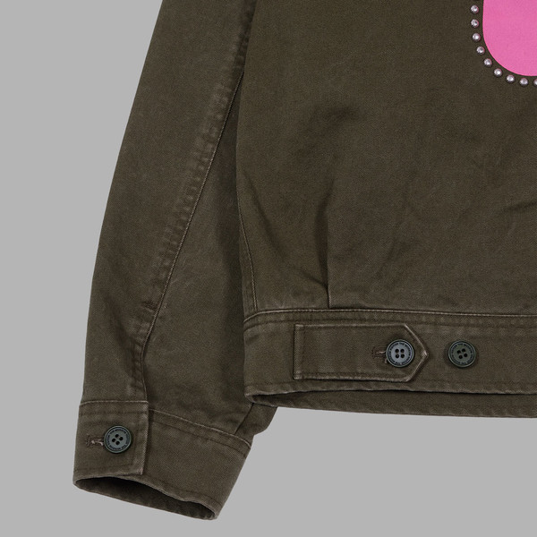 STUD BACK LOGO CARPENTER JACKET (KHAKI) : THE MUSEUM VISITOR