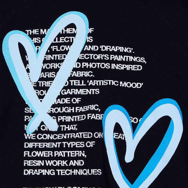 スウェット・トレーナー THE MUSEUM VISITOR HEART PRINTE INSIDE OUT SWEATSHIRTS BLACK Hudson & Rex | Unisex Crewneck Sweatshirt | Hudson & Rex