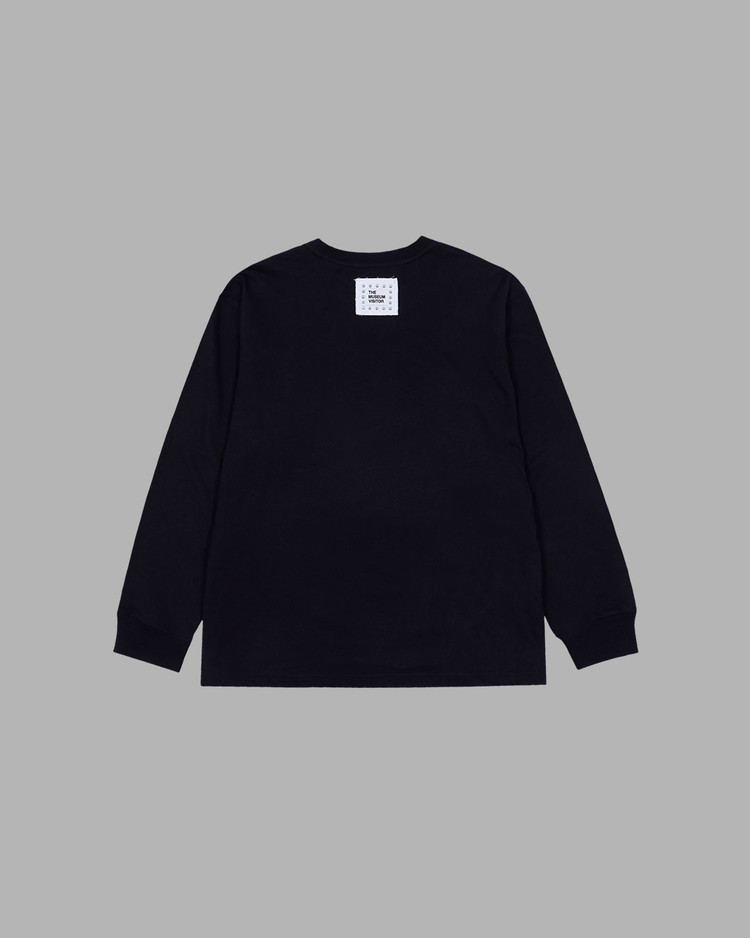 Tシャツ・カットソー THE MUSEUM VISITOR BLURRED HEART PRINTED LONG SLEEVE BLACK BLURRED HEART PRINTED LONG SLEEVE (BLACK) : THE MUSEUM VISITOR
