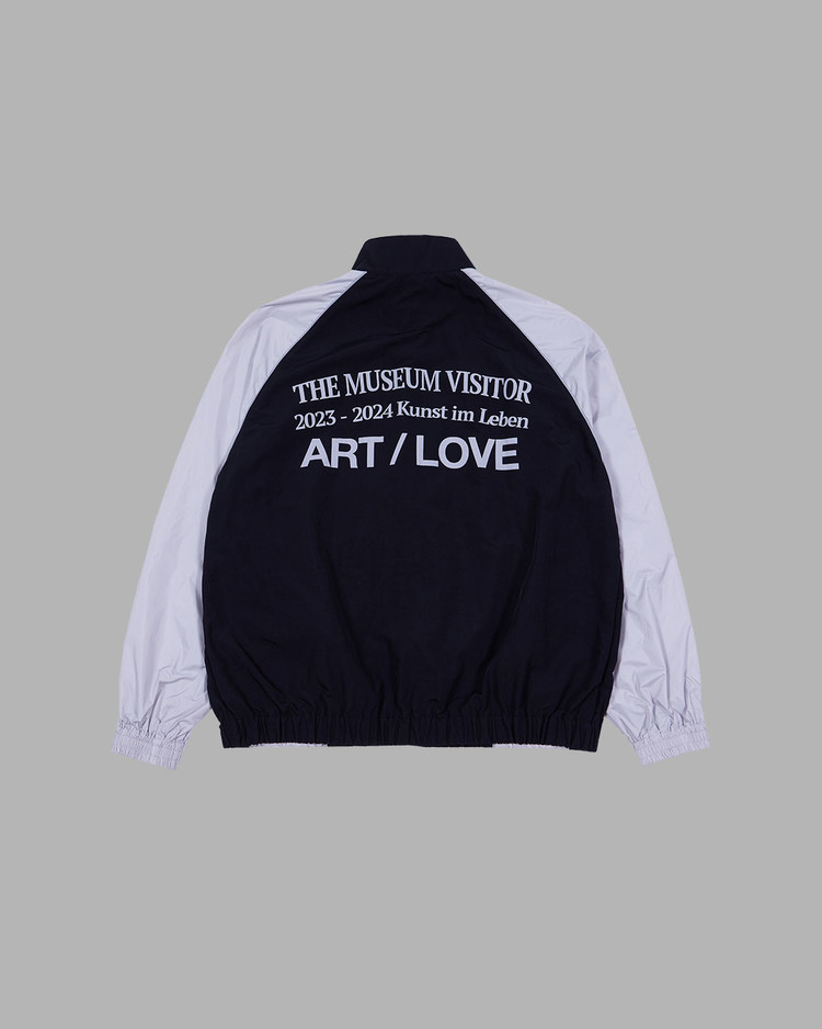 ◆THE MUSEUM VISITOR◆ REFLECTIVE LINE RAGLAN WINDBREAKER NA REFLECTIVE LINE RAGLAN WINDBREAKER (BLACK) : THE MUSEUM VISITOR