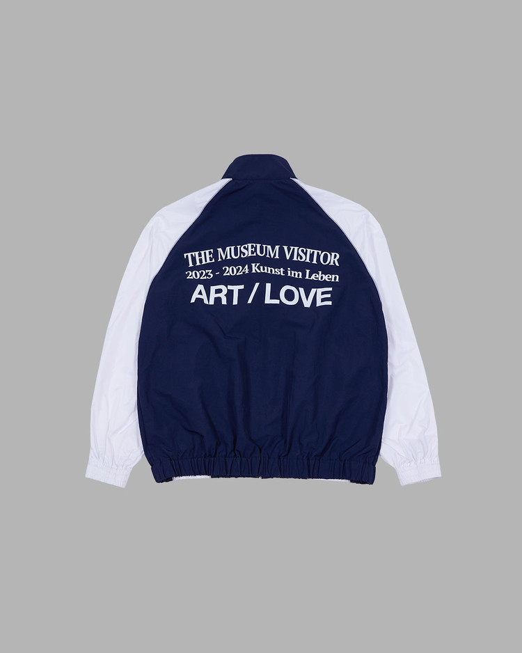 ◆THE MUSEUM VISITOR◆ REFLECTIVE LINE RAGLAN WINDBREAKER RE REFLECTIVE LINE RAGLAN WINDBREAKER (NAVY) : THE MUSEUM VISITOR