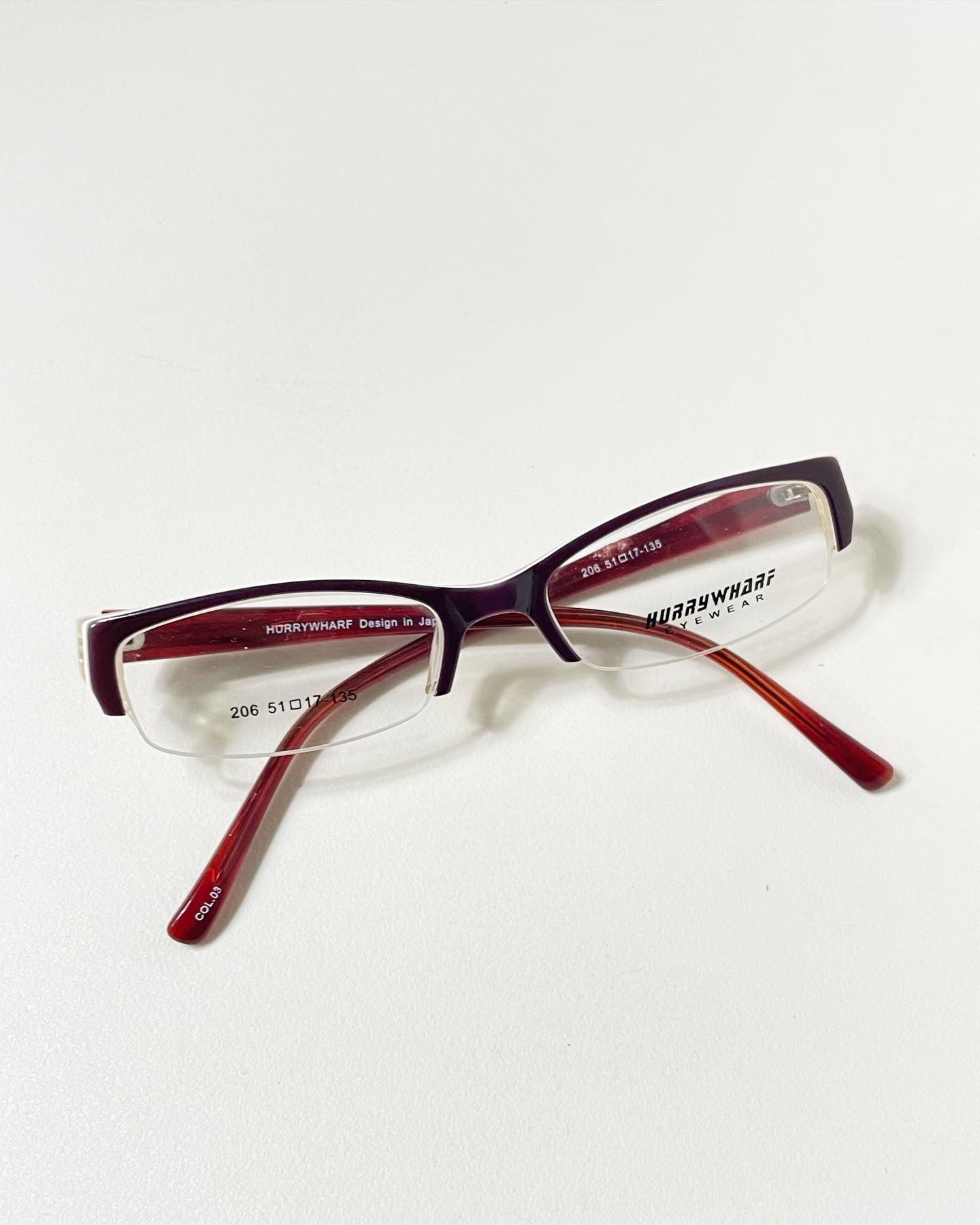 90s Hurrywarfh HalfRimmed Glasses (made in Japan) Share the vibe