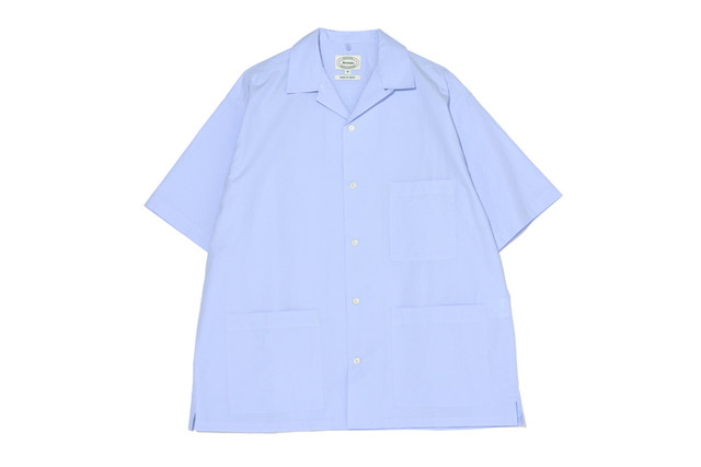 Open Collar Short Sleeve Shirt (Blue) </br>Price - 119,000