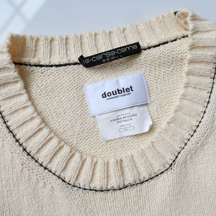 Doublet》20SS Cotton Hidden Message Sweater : 에세에브