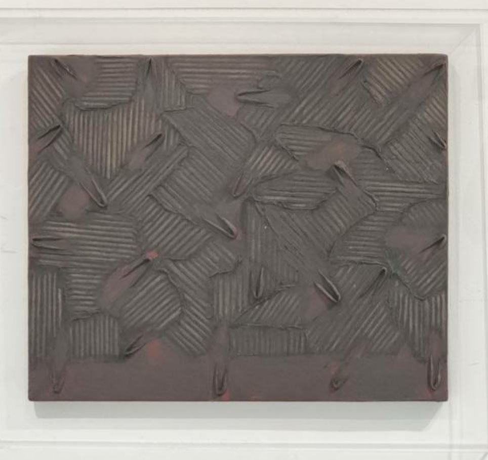 박서보, 묘법no.930426, 1993, 캔버스 위 한지에 혼합재료, 45.5 x 37.9cm