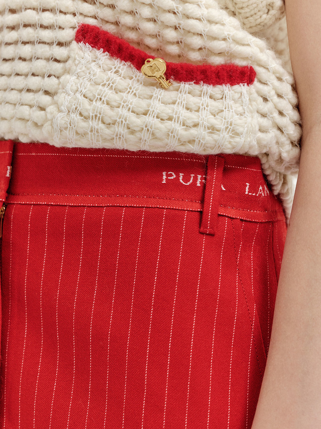 [EENK] / ☆ XINAN Layered Skirt Belt / Red XINAN Layered Skirt Belt - Red : EENK SHOP