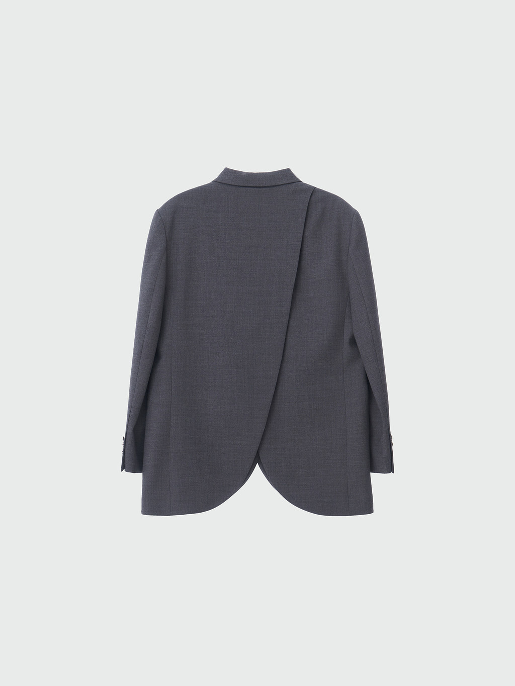 【EENK】Single-Breasted Blazer Grey Single-Breasted Blazer - Grey : EENK