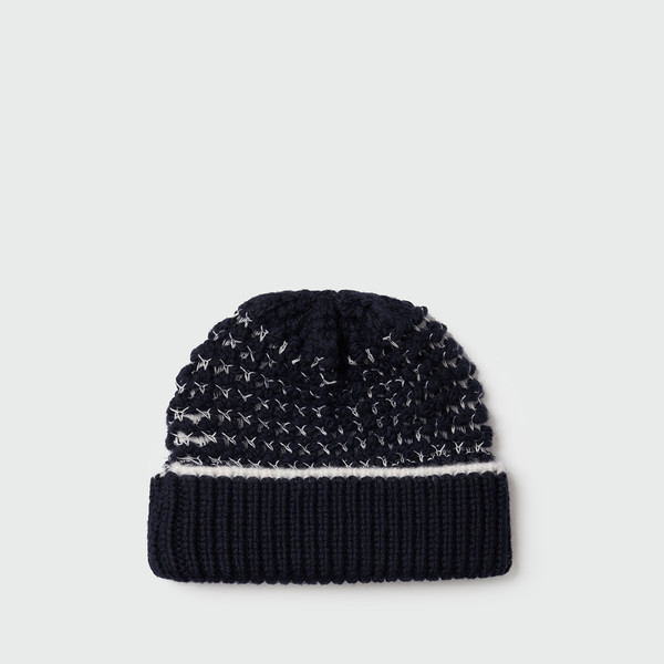 [EENK] / ☆ XEEY Beanie / Navy/Ivory XEEY Beanie - Navy/Ivory : EENK SHOP