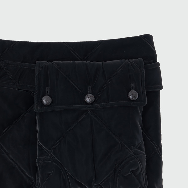 XOPO Quilted Pocket Mini Skirt - Black : EENK SHOP