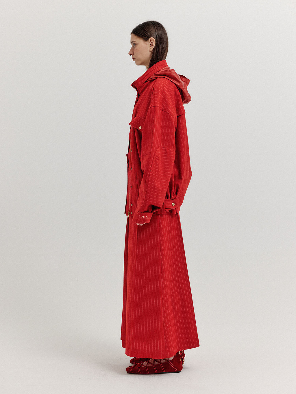 XIN Vintage Bomber Jacket - Red : EENK SHOP